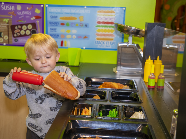 Serving at the World Cafe Exhibit
